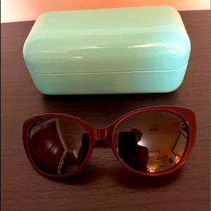 Tiffany & Co. Maroon Cat Eye Sunglasses